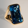 Ring, gold 750°, blue topaz 26,65 ct. Price $1750