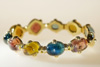 Bracelet, gold 750°, tourmalines, aquamarine. Price $3500