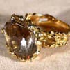 The ring. Gold, quartz with rutile. Price: $1350